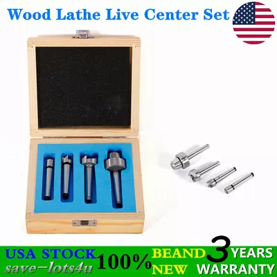 4pcs MT1 Wood Lathe Live Center Drive Spur Cup Arbor Woodworking Tool Kit USA • $23