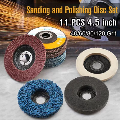 4-1/2   Zirconia Aluminum Flap Discs 40 60 80 120 Grit Assorted Sanding Wheels • $18.04