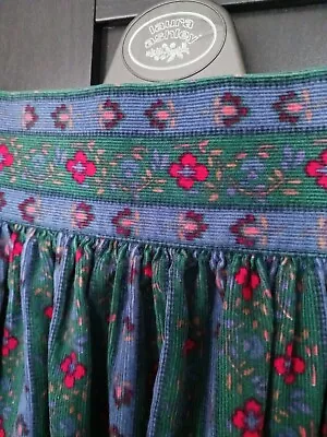 Vintage 80s Laura Ashley Needlecord Midi Gypsy Corduroy Skirt  • £45