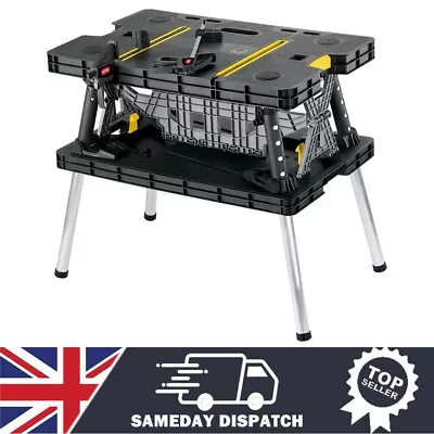 Keter Folding Work Table Bench With Clamps New Quick Setup • £99.95