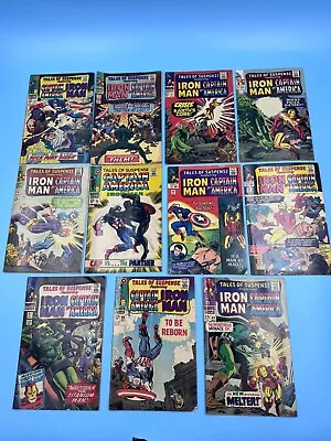 Tales Of Suspense Lot Of 11 Silver Age Iron Man Captain America Stan Lee Vintage • £98.11