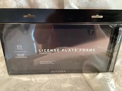 NEW Mazda OEM Black Stainless Steel License Plate Frame & Hardware C9N6-V4-027 • $24.77