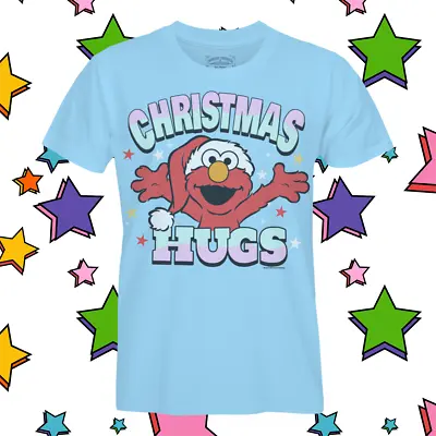 £19.99 • Buy Ladies Sesame Street ELMO Xmas Hugs T-Shirt 10 12 14 16 18 20 Holiday Gift Top
