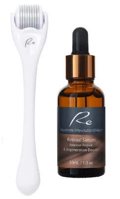 $59.95 • Buy Re Facial Derma Roller 540 Needles + Retinol Repair & Regeneration Serum 30mL