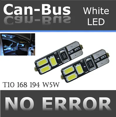X2 Pcs Canbus Samsung 6 LED Chips T10 White Replaces License Plate Bulbs V639 • $9.99