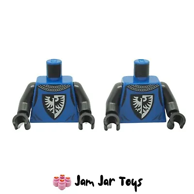 LEGO Black Falcon Knight X 2 NEW Minifigure Torso Castle Kingdoms - T7 • £5.99