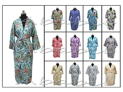 $29.25 • Buy One Size Women Sleepwear Robe Dressing Gown Bathrobe New Floral Cotton Kimono AU