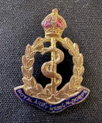 WW2 British Royal Army Medical Corps Gilt & Enamel Sweetheart Brooch • $3.16