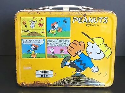 Vintage Peanuts Metal Lunchbox No Thermos Heavily Rusted & Peeling © 1965 READ • $30