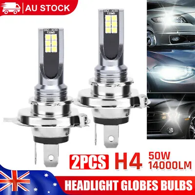 H4 LED Headlight Globes Light Bulb Car Headlamp High Low Beam Conversion Kit Set • $16.95