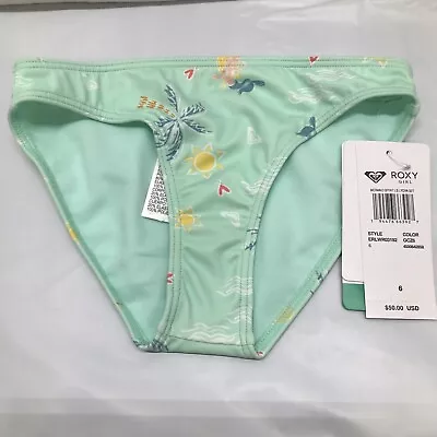 Roxy Girl Mermaid Spirit Swim Bikini Bottoms NWT Size 6 UPF 50+ * • $16