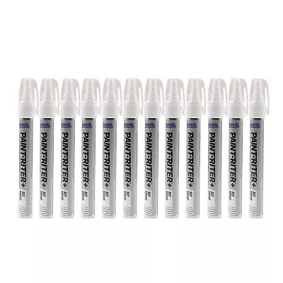 12 X Markal PRO LINE Marker Paint Pen - Writes On All Surfaces - White • $70.40