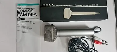 £19.99 • Buy Sony ECM-99 Vintage  One Point Stereo Electret Condenser Microphone Boxed