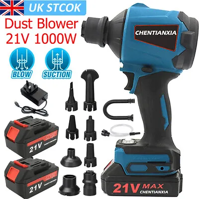 Cordless Air Blower Dust Blower For Makita Electric Suction Vacuum W/2 Battery • £29.99