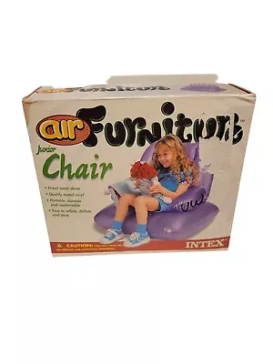 Vintage Intex Air Furniture Junior Chair New In Box 1999 Purple Y2K Inflatable  • $46.74