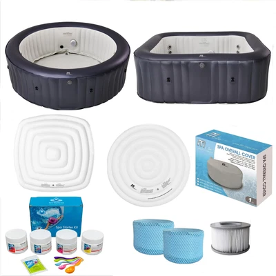 MSPA Inflatable Hot Tub Covers Bladder Chemical Kit Filters 4/6 Person Spa UK • £599.99