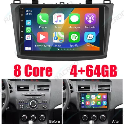 4+64G Android 13 Car Stereo Radio For Mazda 3 2009-2013 Carplay DSP Head Unit • $229.99