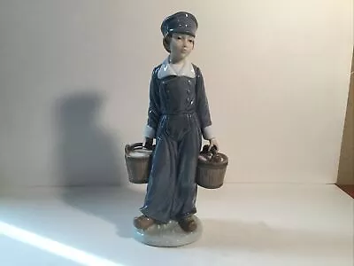 Lladro  Boy With Pails 4811 Double Buckets Porcelain Figurine Retired High Gloss • $20.50