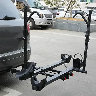 VILOBOS 2 Folding Bike Rear Rack Hitch Mount Bicycle Car Carrier SUV 2  Receiver • $249.99