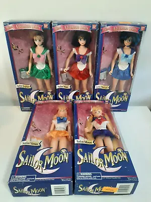 Vintage 1995 Bandai Set Of 5 Sailor Moon Deluxe Adventure Dolls 28cm 11.5inch • $999.99