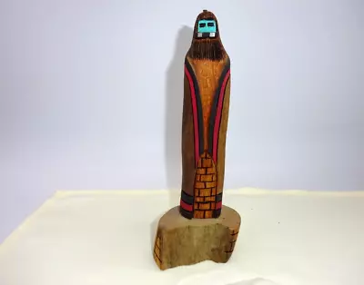 Hopi Kachina Cottonwood Carving Longhair Rain Maker 8  Tall Doll By J. Solomon • $55
