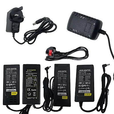 UK 12V 1A 2A 3A 5A 6A 8A 10A Universal Mains AC/DC Power Supply Adapter Chargers • £19.89