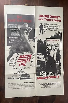 Original Vintage Movie Poster 1975 Macon County Line & Return To Macon County • $45