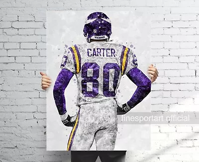 Cris Carter Minnesota Vikings Poster Canvas Football PrintSport Wall Art • $41.40