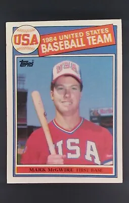 1985 Topps #401 Mark McGwire USA Baseball Rookie Card RC 👀🇺🇲☝️ • $13.95