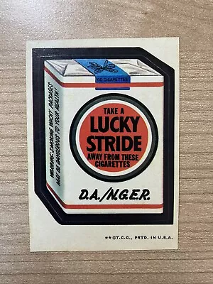 1973 Topps Wacky Packages 3rd Series Lucky Stride Sticker Tan Back Free Shipping • $4.99