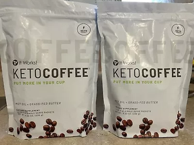 LOT Of 2 It Works! Keto Coffee 30 Total Packets W/MCT Oil - (2) New Sealed Bags • $85