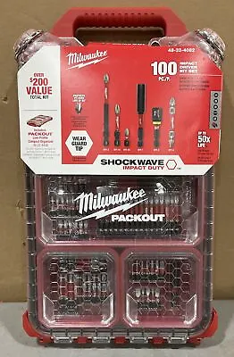 Milwaukee 48-32-4082 100 Pc Shockwave Impact Duty Steel Screw Driver Bit Set • $49.32
