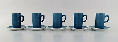 Kenji Fujita For Tackett Associates. Five Coffee Cups With Porcelain Saucers. • $670
