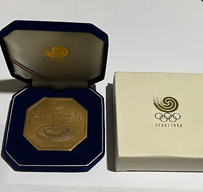 $81.29 • Buy NEW Olympic Participation Medal From Seoul 1988 In Original Case & Boxe