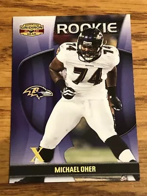 Michael Oher 2009 Donruss Gridiron Gear GOLD  X  Rookie Card RC SSP #d 91/100 • $12.95