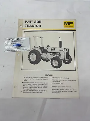 Brochure For Massey Ferguson MF30B Tractor • $9