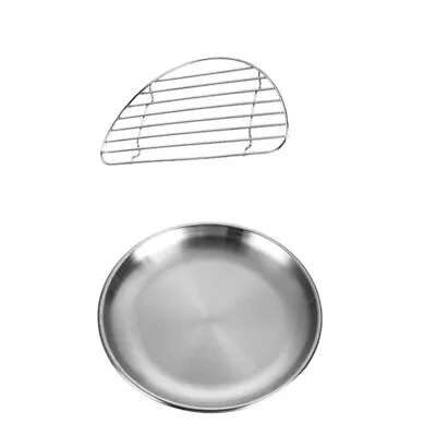 2 Pcs Flavor Dish Steaming Dish Metal Cake Plate Camping Plates Cookie Plate • £14.78