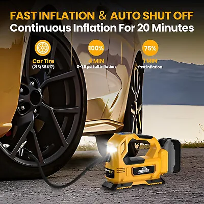 Cordless Tire Air Compressor Dewalt 20V Max Battery 160PSI Portable Air Pump New • $69.49