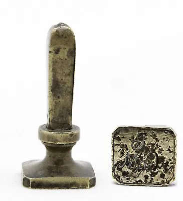 Antique 18th C Wax Seal Stamp Name Initials / Letters / Monogram: T. M. D. J • $340