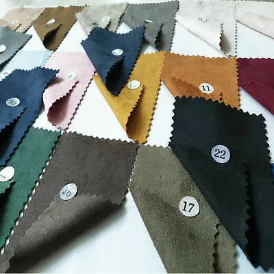 Soft Double Sided 4-way Stretch Faux Suede Fabric Cloth Apparels Upholstery 58 W • $26.73