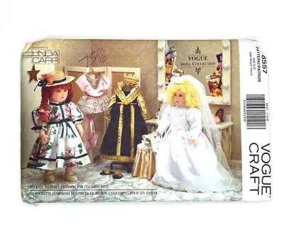 VOGUE 8557 Linda Carr American Girl Wedding Dress Veil Tutu Crown Princess UNCUT • $9.99