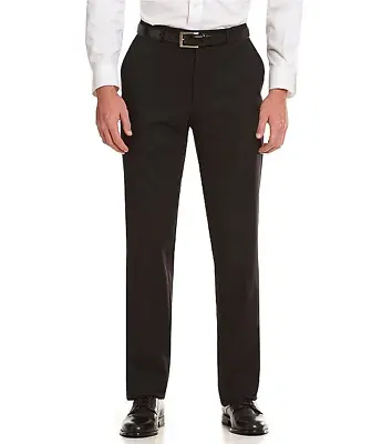 Hart Schaffner Marx Mens New $95 UNHEMMED Expander Suit Dress Pants 48R 48 Black • $56.99