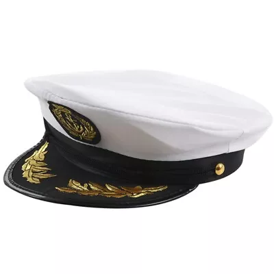 Adult Yacht Boat Captain Hat Navy Cap Ship Sailor Costume Party  • $8.07