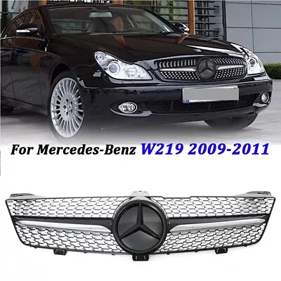 Black Front Grille Grill For Mercedes Benz CLS-CLASS CLS550 W219 W/Star 2009-11 • $177.39