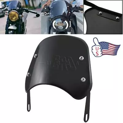 5-7'' Round Headlight Fairing Black Windshield Windscreen Universal For Honda US • $20.99