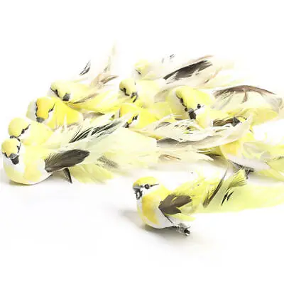 $32.12 • Buy Colorful Yellow Ombre Faded Artificial Mushroom Birds