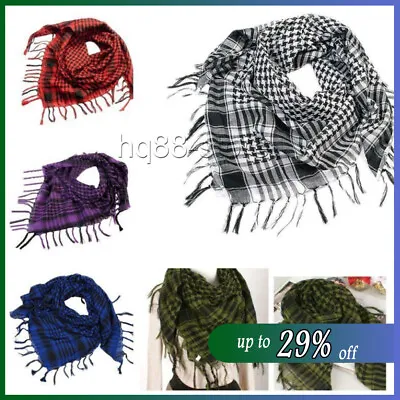 Men Shemagh Keffiyeh Scarf Arab Palestine Mens Women Palestinian Head Neck Wrap • £4.08