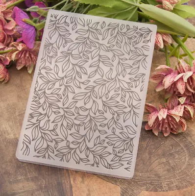 DIY Plastic Embossing Folder Leaves Design Scrapbook Card Making DIY Paper Craft • £3.69