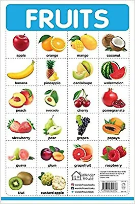 Fruits - My First Early Learning Wall Chart: For Preschool Kindergarten • $10.47