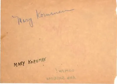 Mary Kornman  Our Gang  And Ann Sheridan Signed Album Page • $499.99